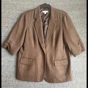 Stylish Coldwater Creek Brown Blazer Size 16